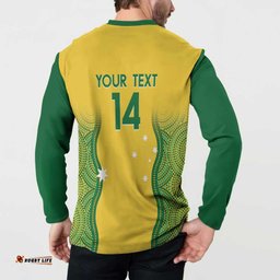 Custom Australia Opals Button Sweatshirt Indigenous Art