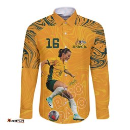 Hayley Raso Australia Matildas Long Sleeve Button Shirt