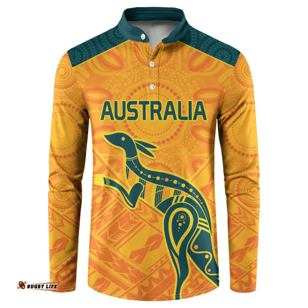 Custom Australia Rugby Button Sweatshirt Summer Paris 2024