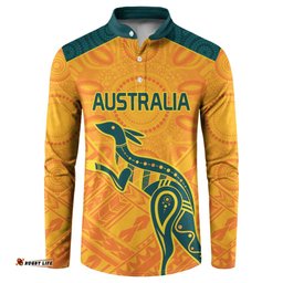 Custom Australia Rugby Button Sweatshirt Summer Paris 2024