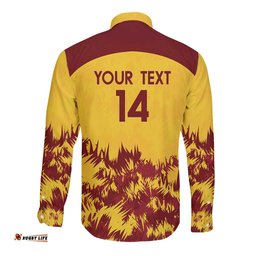 Custom West Indies Cricket Long Sleeve Button Shirt Windies Newest Version