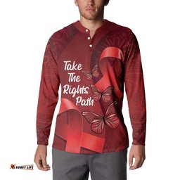 Australia AIDS Awareness Month Button Sweatshirt Take The Rights Path Aboriginal Art