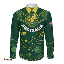 Australia 2024 Rugby Long Sleeve Button Shirt Go Wallabies