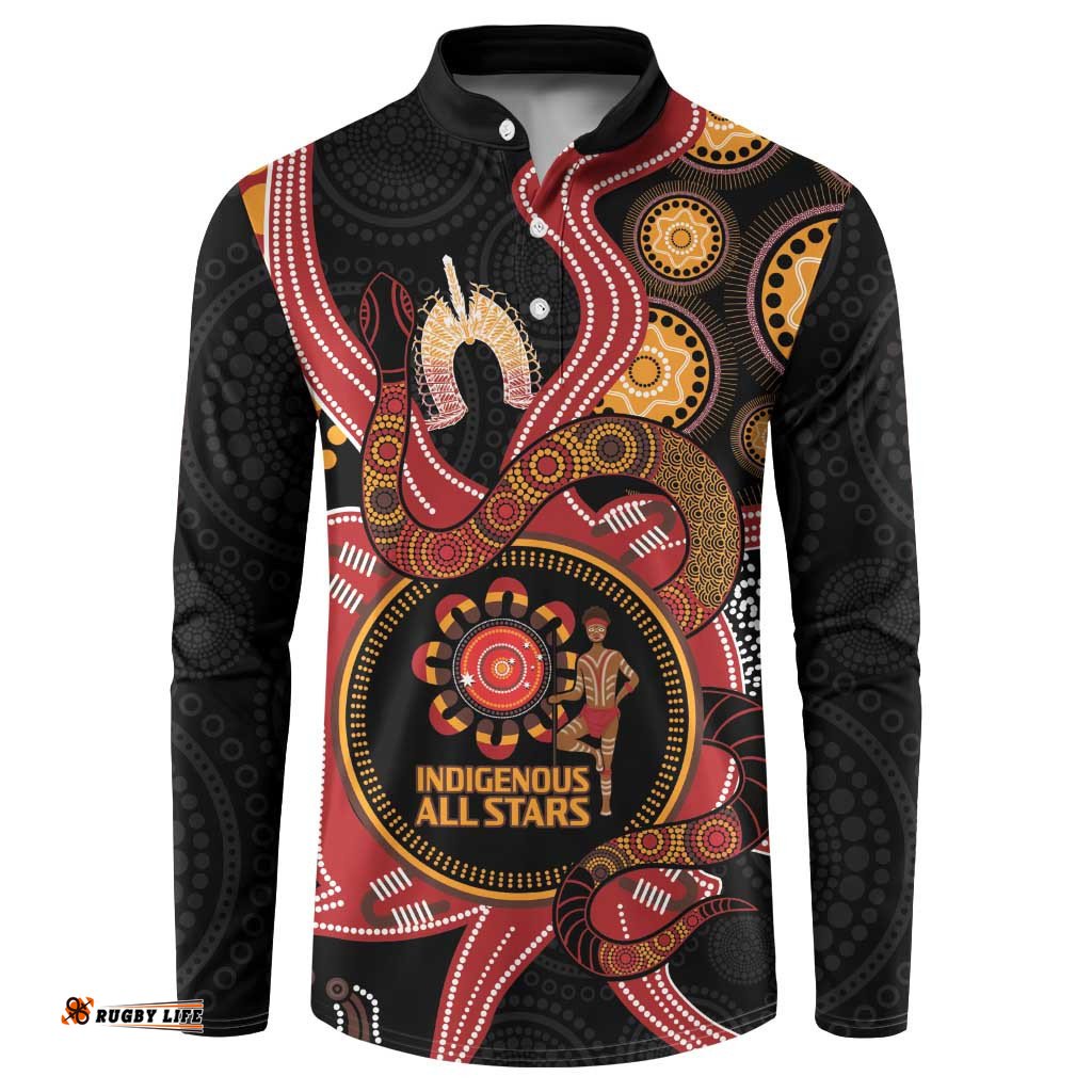 Custom Australia Indigenous Rugby Button Sweatshirt 2024 Aboriginal All Stars