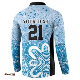 Adelaide Strikers Custom Button Sweatshirt Minimalism Aboriginal