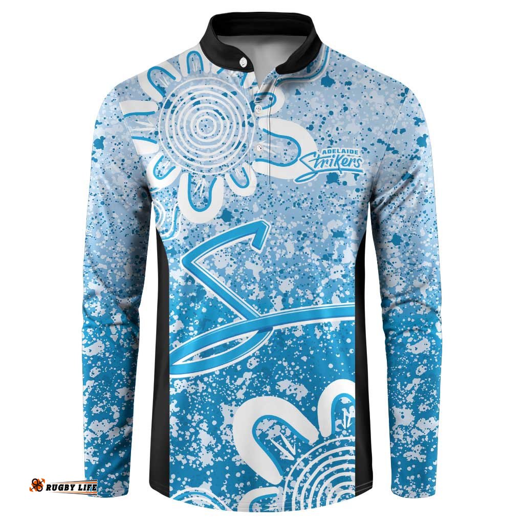 Adelaide Strikers Custom Button Sweatshirt Minimalism Aboriginal