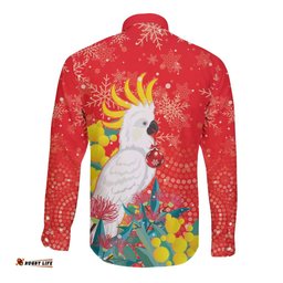 Sulphur-crested Cockatoo Christmas Long Sleeve Button Shirt Australia Gumtree With Golden Wattle