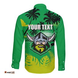 NRL Raiders Long Sleeve Button Shirt Summer Vibe Style