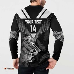 Aotearoa Silver Fern Rugby Custom Button Sweatshirt 2024 Go Kiwi
