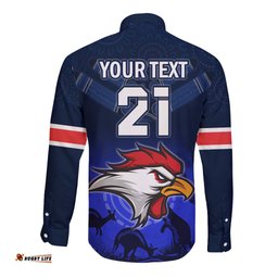 Custom Rosster Easts To Win Long Sleeve Button Shirt Sydney Rugby est 1908 Boomerang Indeginous