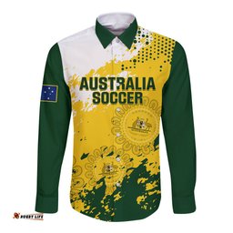 Australia Soccer Long Sleeve Button Shirt Til Its Done Matildas 2024 Happy 46th Anniversary