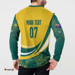 Australia 2024 Olympics Custom Button Sweatshirt Rise of the Roos Aborignal Style