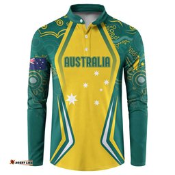 Australia 2024 Olympics Custom Button Sweatshirt Rise of the Roos Aborignal Style