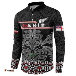 Aotearoa Toitu Te Tiriti Button Sweatshirt Stand Together! Stand Stronger! - NZ Tiki