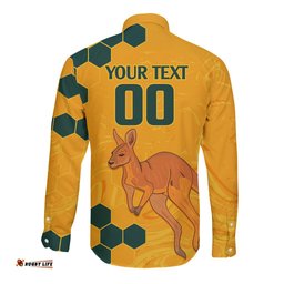 Custom Australia Day Soccer Socceroos Long Sleeve Button Shirt We Are One And Free