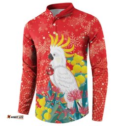 Sulphur-crested Cockatoo Christmas Button Sweatshirt Australia Gumtree With Golden Wattle
