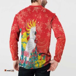 Sulphur-crested Cockatoo Christmas Button Sweatshirt Australia Gumtree With Golden Wattle