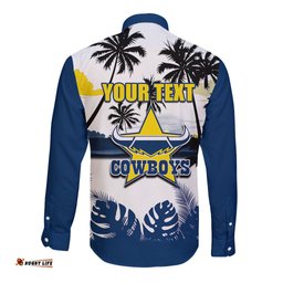 NRL Cowboys Long Sleeve Button Shirt Summer Vibe Style