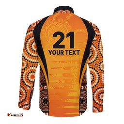 Made Tough Scorchers Custom Long Sleeve Button Shirt Champions BBL13 Aboriginal Version