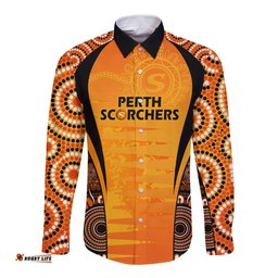 Made Tough Scorchers Custom Long Sleeve Button Shirt Champions BBL13 Aboriginal Version