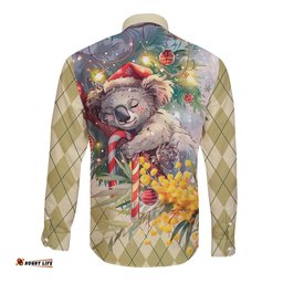 Have A Koala-ty Christmas in July Long Sleeve Button Shirt