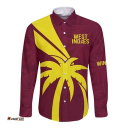 Custom West Indies Cricket Long Sleeve Button Shirt Go Windies Sporty Version