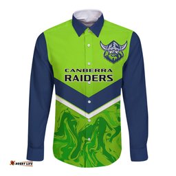 Personalised Raiders Rugby Long Sleeve Button Shirt Canberra 1981 Sporty Style