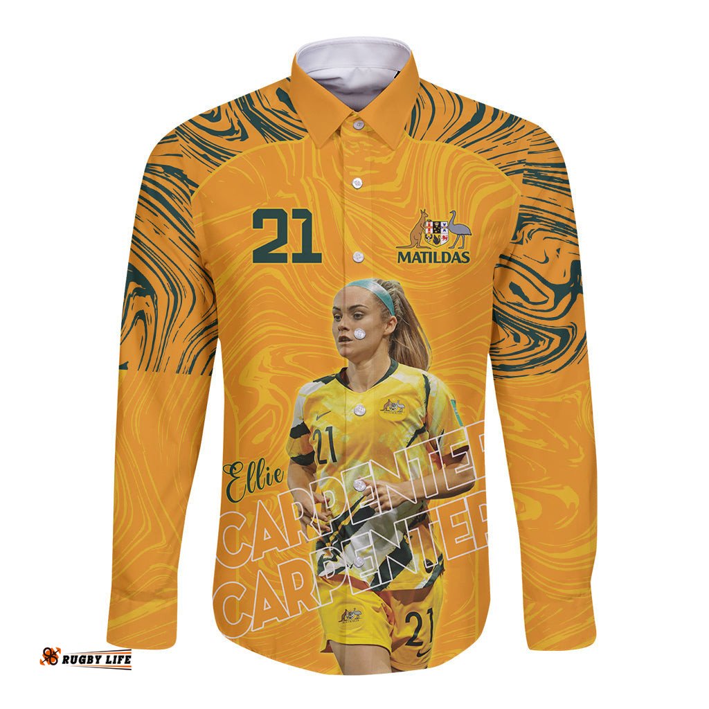 Ellie Carpenter Australian Matildas Long Sleeve Button Shirt