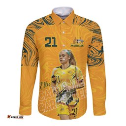 Ellie Carpenter Australian Matildas Long Sleeve Button Shirt