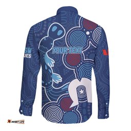 NAIDOC Week Long Sleeve Button Shirt NSW Blues Platypus