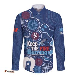 NAIDOC Week Long Sleeve Button Shirt NSW Blues Platypus