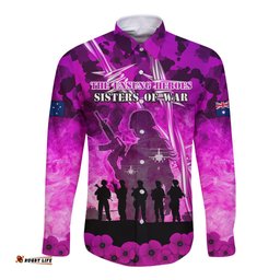 Australia ANZAC Day Long Sleeve Button Shirt The Unsung Heroes Sisters of War