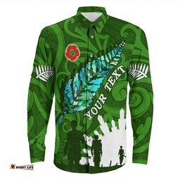 Custom New Zealand Anzac Walking In The Sun Long Sleeve Button Shirt