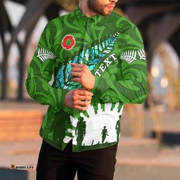 Custom New Zealand Anzac Walking In The Sun Long Sleeve Button Shirt