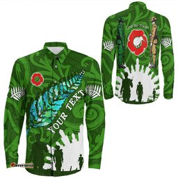 Custom New Zealand Anzac Walking In The Sun Long Sleeve Button Shirt