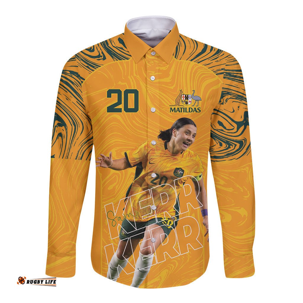 Sam Kerr Australia Matildas Long Sleeve Button Shirt