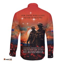 New Zealand ANZAC The Stars of Matariki Long Sleeve Button Shirt For Your Tomorrow They Gave Their Today