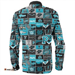 Port Adelaide Long Sleeve Button Shirt Legacy Of The Pride Comic Style