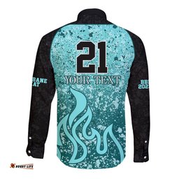Brisbane Heat Custom Long Sleeve Button Shirt BBL Cricket Team 2024