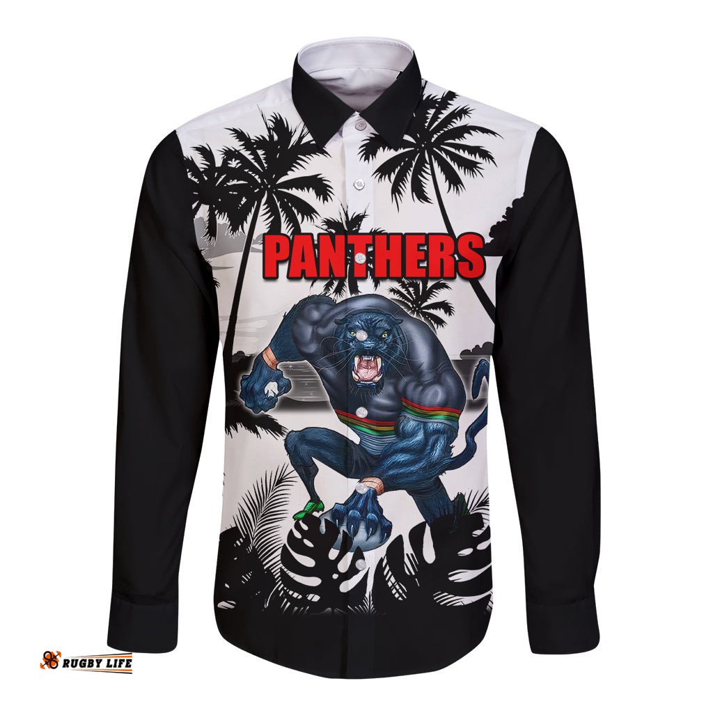 NRL Panthers Long Sleeve Button Shirt Summer Vibe Style