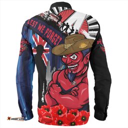 Melbourne Long Sleeve Button Shirt Anzac Day Honor United In Spirit