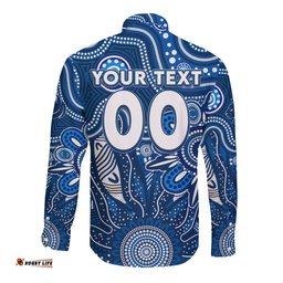 Personalised Cats NAIDOC Week 2024 Long Sleeve Button Shirt Aussie Aboriginal Art