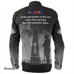 Australia Long Sleeve Button Shirt Legacy Of Sacrifice Anzac Day