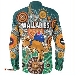 Australia Aboriginal Custom Long Sleeve Button Shirts - Dragonfly Flies Into Beehive And Snake Circle 2 Long Sleeve Button Shirts