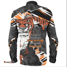 Wests Tigers Long Sleeve Button Shirt - Theme Song