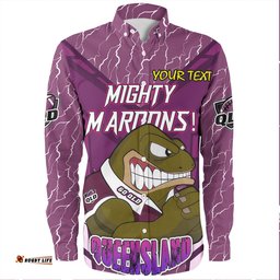 Cane Toads Sport Long Sleeve Button Shirt - Custom Mighty Maroons