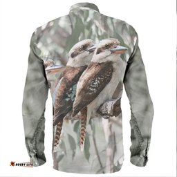 Australia Kookaburra Long Sleeve Button Shirts - Kookaburra Artwork Long Sleeve Button Shirts