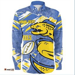 Parramatta Eels Sport Long Sleeve Button Shirt - Theme Song