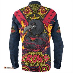 Adelaide Crows Long Sleeve Button Shirt Ripped Legacy of the Game