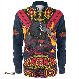 Adelaide Crows Long Sleeve Button Shirt Ripped Legacy of the Game